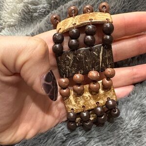 Vintage Brown Beads Elegant wooden bracelet